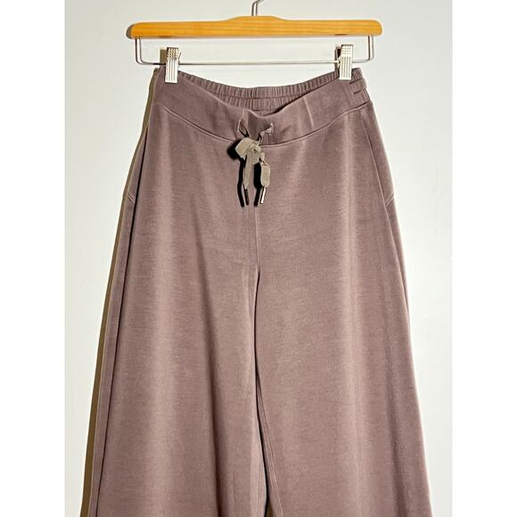 Spanx Air Essentials EUC Taupe Wide Leg Pant Elastic Waist Drawstring Tie SOFT S - Picture 2 of 7